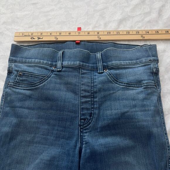 Spanx Kick Flare Indigo Blue Pull On Jeans Size M - Picture 8 of 10